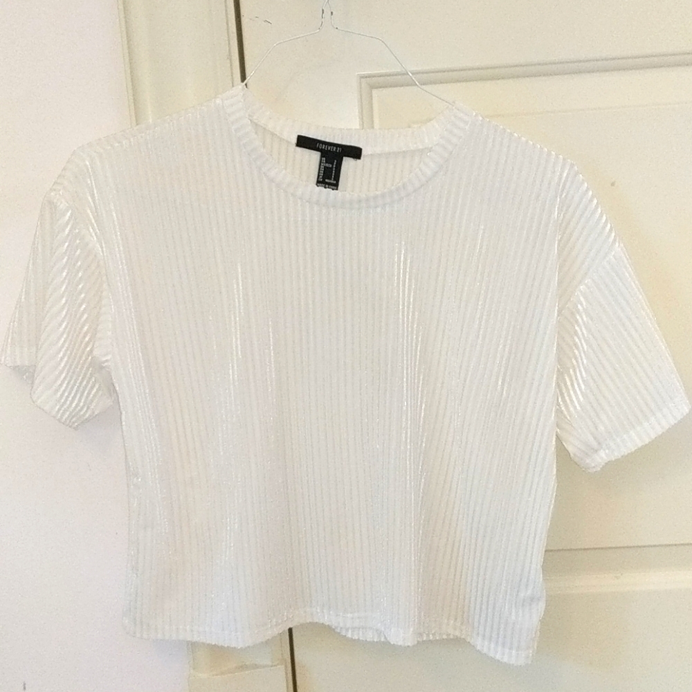 Textured white blouse